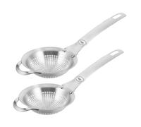 TOYZFRIENDY 2pcs Mini Fine Mesh Tea Strainer Stainless Steel Matcha Sifter with Handle for Kitchen and Travel Portable Small Sieve for Tea Juice Flour Fruits and Vegetables Easy to Clean and