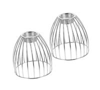 TOYZFRIENDY 2pcs Mini Iron Hanging Lamp Shade Romantic Birdcage Style Wrought Iron Mesh Pendant Light Cover for Vintage Industrial Ceiling Lights Compact Design for Bedroom Dining Room