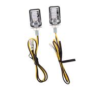 TOYZFRIENDY 2pcs Mini Motorcycle Turn Signal Indicator Lights Transparent LED Bulbs for Motorbike Scooter Dirt Bike Front Rear Replacement