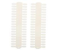 TOYZFRIENDY 2Pcs Nail Sample Nail Color Card 72 Tips Long Strip Single Sided Design Plastic Palette Showcasing Polish Colors Variety of Choices Technicians Salons