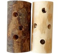 TOYZFRIENDY 2pcs Natural Apple Wood Chew for Small Pets Safe Rabbit Teething Stick Guinea Pig Hamster Teeth Grinding Plaything Comfortable Biting Accessory for Chinchillas and Rodents