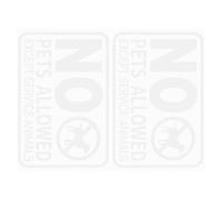 TOYZFRIENDY 2pcs No Dogs Allowed Sign Transparent Vinyl Decals for Business Store Restaurant Office Weatherproof Pets Prohibited Sticker with Removable Adhesive