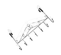 TOYZFRIENDY 2pcs Over The Door Hooks Door Hanger Hooks Metal Coat and Towel Hangers for Clothes Hats Scarves Bags Heavy Duty Load-Bearing Black and White