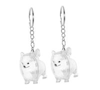 TOYZFRIENDY 2pcs Pet Hair Storage Memorial Box with Transparent Dog-shaped Pendant Keychain Portable Keepsake for Dog Cat Hair Preservation Elegant Design for Cherishing Precious Memories
