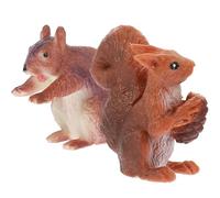 TOYZFRIENDY 2PCS Plastic Squirrel Figurines for, Mini Imitation Squirrel Models Educational, Realistic Animal Adornments for Home Decor and Early Learning