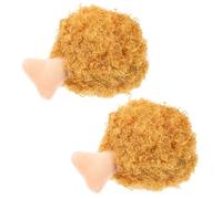 TOYZFRIENDY 2Pcs Plush Chicken Leg Dog Chew for Medium Dogs, Squeaky Interactive Pet Training, Sturdy Soft Household Chewing for Small and Medium Breeds
