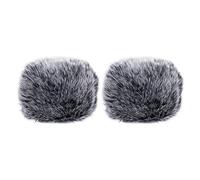 TOYZFRIENDY 2Pcs Plush Microphone Covers Windshield Sleeves Soft Protective Microphone Windscreens Easy to Fit and Remove Compatible with Various for Singing and Recording