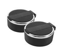 TOYZFRIENDY 2pcs Portable Car Ashtray with Lid Smokeless Windproof Ash Tray for Vehicle Cigarettes Creative Decorative Car Trash Can Ash Design for Clean Interior