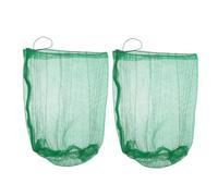 TOYZFRIENDY 2Pcs Portable Nylon Fishing Nets Drawstring Fish Catching Bags Lightweight Mesh Storage for Outdoor Anglers