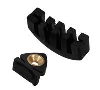 TOYZFRIENDY 2pcs Professional Black Rubber Violin Mute Silent Practice Muffler for Acoustic and Electric Violins Small Portable Colored Mute for Musicians and Orchestra Use