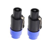 TOYZFRIENDY 2pcs Professional Pin Audio Connector Plugs for Speaker Cable Sockets Low Resistance Terminal Connectors for Studio Ktv Bar Equipment