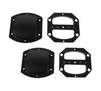 TOYZFRIENDY 2pcs Recessed Octagonal Speaker Cabinet Handles Heavy-duty Iron Construction with Flush Lift Design for Amplifier Trunk Luggage and Flight Cases Black Replacement Hardware