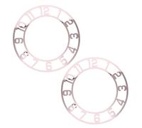 TOYZFRIENDY 2pcs Round Acrylic Mirror Wall Clock Dial Face Stickers with Arabic Numerals Elegant Mirror Wall Clock Decal for Living Bedroom Office Home Decor