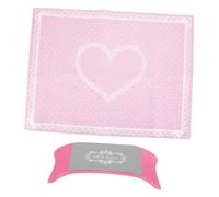 TOYZFRIENDY 2PCS Silicone Nail Art Hand Rest Pillow with Washable Cushion for Manicure Salon and Personal Use Stable Wrist Support Arm Rest Mat in Pink Comfortable Nail Tech Accessory