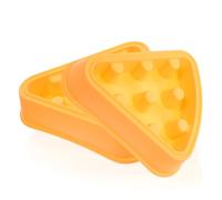 TOYZFRIENDY 2pcs Slow Feeding Dog Bowl Large Yellow Slow Feeder for Dogs and Cats Safe Anti-choke Pet Food Bowl Indoor Floor Feeding Accessory