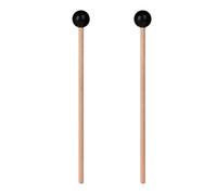 TOYZFRIENDY 2Pcs Small Wood Handle Tongue Drum Mallets Percussion Drum Sticks Rubber Tip for Ethereal Playing and Practice