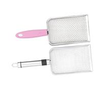 TOYZFRIENDY 2pcs Stainless Steel Cat Litter Scoop Pet Poop Sifter with Ergonomic Handle for Quick Waste Separation Durable Kitten Scooper for Litter Box Cleaning