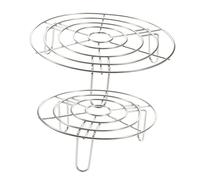 TOYZFRIENDY 2pcs Stainless Steel Steamer Rack Multi-functional Food Steaming Rack for Fish Veggies Eggs Meats Kitchen Cooking Pot Stand Heat Resistant