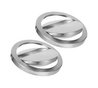 TOYZFRIENDY 2pcs Stainless Steel Swing Flap Trash Cover Recessed Flush Mount Lid for Kitchen Bathroom Countertop Fits Opening Minimalist Hidden Design for Hotels and Homes