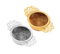TOYZFRIENDY 2pcs Stainless Steel Tea Strainers Fine Mesh Tea Infuser Filters Home and Reusable Silver and Golden Filters with Unique Creative Design