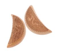 TOYZFRIENDY 2Pcs Taoist Divination Cups Traditional Chinese Sacrifice Tool and Altar Supplies Smooth Carved Double Dragon Crescent Moon Design Compact Spiritual Centerpiece for Home and Office