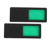 TOYZFRIENDY 2pcs Toilet Slide Door Sign Privacy Indicator Self-adhesive Vacant Occupied Status Slider for Office Bathroom Meeting Black Rectangle