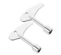 TOYZFRIENDY 2pcs Triangle Utility Meter Box Keys Zinc Alloy Electric Gas Meter Box Key Radiator Air Bleed Plumbing Tool for Utility Cabinets