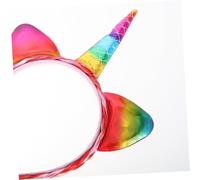 TOYZFRIENDY 2Pcs Unicorn Headband with Braided Ponytail for Magical Costume Accessory Secure Fit Artificial for Birthday Parties Halloween Festivals
