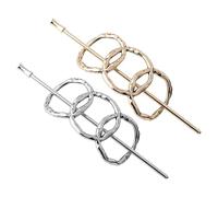 TOYZFRIENDY 2pcs Vintage Metal Hair Sticks for Women Alloy Decorative Hair Styling Pins Elegant Bun Holders in Gold and Silver and Curly Styles