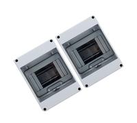 TOYZFRIENDY 2pcs Weatherproof Outdoor Distribution Protection Boxes with Transparent Window Way Power Distribution Junction Box Electric Breaker Enclosure for Safe Wiring