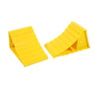 TOYZFRIENDY 2pcs Wheel Chocks with Handle for Rv Trailer Motorhome Multifunctional Brake Blocks and Tire Protectors Portable Stabilizer Wedges for Car Campers Prevent Tire Deformation and