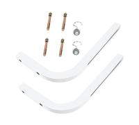 TOYZFRIENDY 2pcs White Iron Projector Screen Wall Mount Brackets with Hook Heavy Duty Support for Manual and Electric Screens Compatible with Wood Drywall Brick Concrete Walls