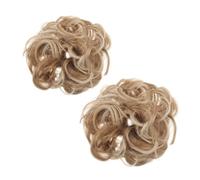 TOYZFRIENDY 2pcs Women Messy Hair Bun Scrunchies Synthetic Wavy Chignon Hairpiece Lightweight Reusable Hair Volume Enhancer for Parties Weddings Everyday Use