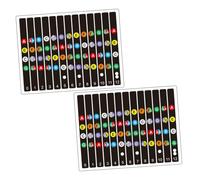 TOYZFRIENDY 2sets Guitar Scale Stickers for Beginners Introductory Fingerboard Labels Practical Guitar Accessories for Easy Learning and Outdoor Practice