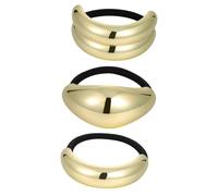 TOYZFRIENDY 3 Pcs Metal Ponytail with Elastic Bands Hair Ties for Women No Damage Hair Accessories Comfortable Soft Elastic Bracelets for Stylish
