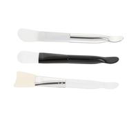 TOYZFRIENDY 3 Pcs Silicone Facial Mask Applicators Soft Mud Mask Stirring Tools for DIY Skincare Portable Non-deforming Brush Kit for Face Hair Dye Clay and Body Lotion Random Color