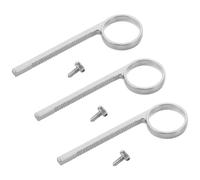 TOYZFRIENDY 3 Sets Metal Trumpet Valve Slide Pull Rings with Screws Ergonomic Finger Grip Accessories for Musical Instruments Secure Valve Pull Replacement for Orchestra Practice