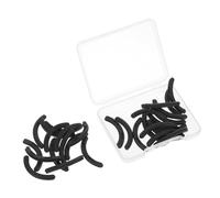 TOYZFRIENDY 30pcs Black Rubber Eyelash Curler Refill Pads with Storage Box Soft Lash Curler Replacement Strips for Women and High Elasticity Eye Friendly Design Prevents Pinching Convenient