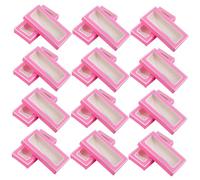 TOYZFRIENDY 30pcs False Eyelash Storage Case with Fluorescent Right Angle Design Lightweight Eyelash Organizer Box with Window for Portable Cosmetic Bag Use and Safe Lash Protection