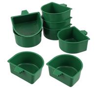 TOYZFRIENDY 30pcs Plastic Parrot Feeding Bowls with Secure Clamp Bird Cage Accessories for Cockatiel Parakeet Budgie Small Hanging Food Water Cups for Multi-bird Use