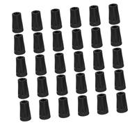 TOYZFRIENDY 30pcs Wear Resistant Rubber Hiking Pole Tips with Slip Shock Absorption Replacement Covers for Trekking Sticks Walking Stick Ferrules for Rocky Snowy Terrain Easy Installation