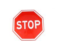 TOYZFRIENDY 30X30Cm Stop Traffic Sign Reflective Road Safety Warning Sign for Street and Highway Use Sturdy Metal for Driver Alert and Traffic Control