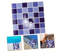 TOYZFRIENDY 36pcs Blue Ceramic Swimming Pool Tiles Mosaic Decorative for Outdoor Pools Fish Ponds Hotel Water Features Durable Seamless Design for Bathroom and Kitchen Backsplash DIY