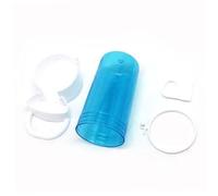 TOYZFRIENDY 3pcs Automatic Pet Feeder Sky Blue for Hamsters Squirrels Hedgehogs Birds Refillable Food Holder with Non-skid Base Transparent Plastic Dispenser for Animals