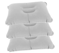 TOYZFRIENDY 3Pcs Inflatable Travel Pillows Height Portable Camp Cushion Ergonomic Outdoor Sleep Support Flocked Airplane Neck Pillows for Hiking Camping