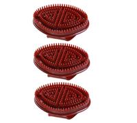 TOYZFRIENDY 3PCS Multipurpose Bath Skin Brush with Glove Design for Shampoo Massage and Shower Cleaning Non-Cracking Plastic Head and Body Scrubber for Bathroom Use
