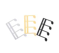 TOYZFRIENDY 3pcs Music Note Clamps Metal Page Holders for Music Books Practical Memo Clips Portable Bookmarks and Manuals in Gold Silver Black