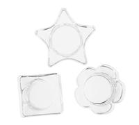 TOYZFRIENDY 3pcs Nail Brush Washing Cup Star Flower Ice Cube Glass Dappen Dish for Gel Polish Mixing Color Palette and Cleaner Holder Nail Art Tool Organizer