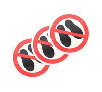 TOYZFRIENDY 3pcs No Step Warning Decals Self-adhesive Safety Stickers Bright Pattern for Equipment Rooms Factories and Workplaces Accident Prevention
