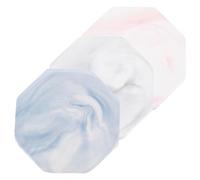 TOYZFRIENDY 3pcs Octagonal Marble Pattern Ceramic Wax Seal Stamp Cooling Plates Coasters Set in Pink, Blue Gray - Home Drink Coasters for Wax Seal Art and Craft Supplies